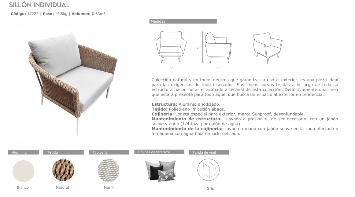 SILLÓN INDIVIDUAL MAIA