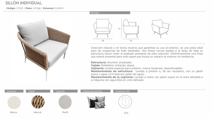 SILLÓN INDIVIDUAL MAIA