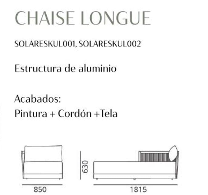 CHAISE LOUNGE KALI IZQUIERDO